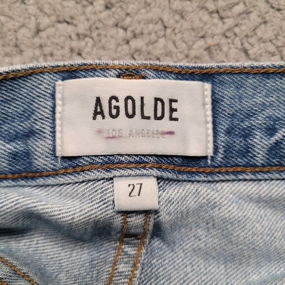 Agolde Shorts 27 Blue Parker Vintage Cut Off Button Fly Swapmeet A026B-1411 - Picture 4 of 9